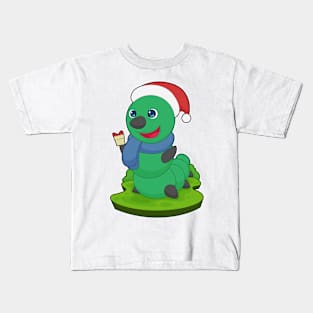 Caterpillar Christmas Package Kids T-Shirt